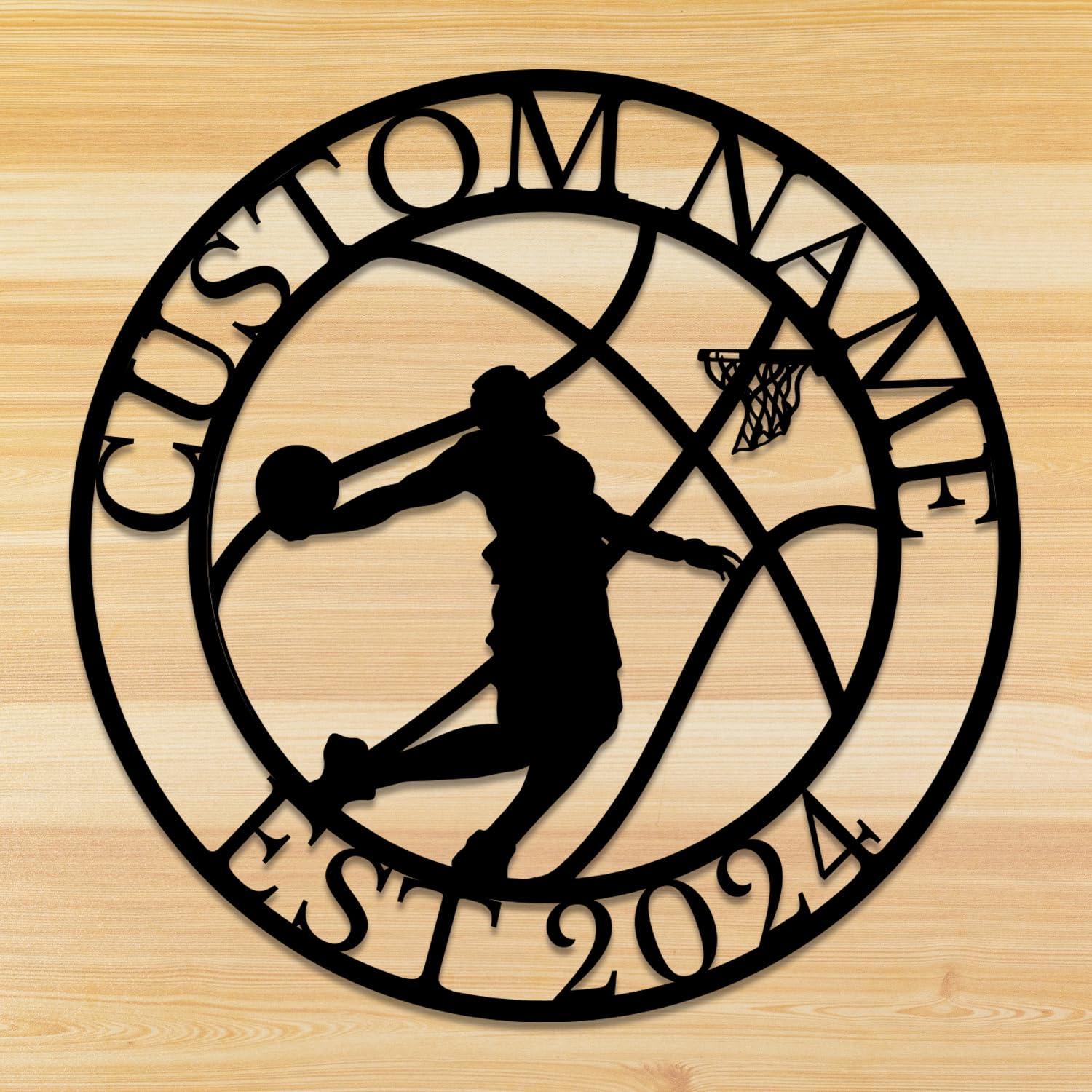 Personalized Custom Basketball Metal Sign, Basketball Player Name Sign, Basketball Player Metal Wall Art, Basketball Club Wall Decor, Boys Room Sports Decor (Basketball A)