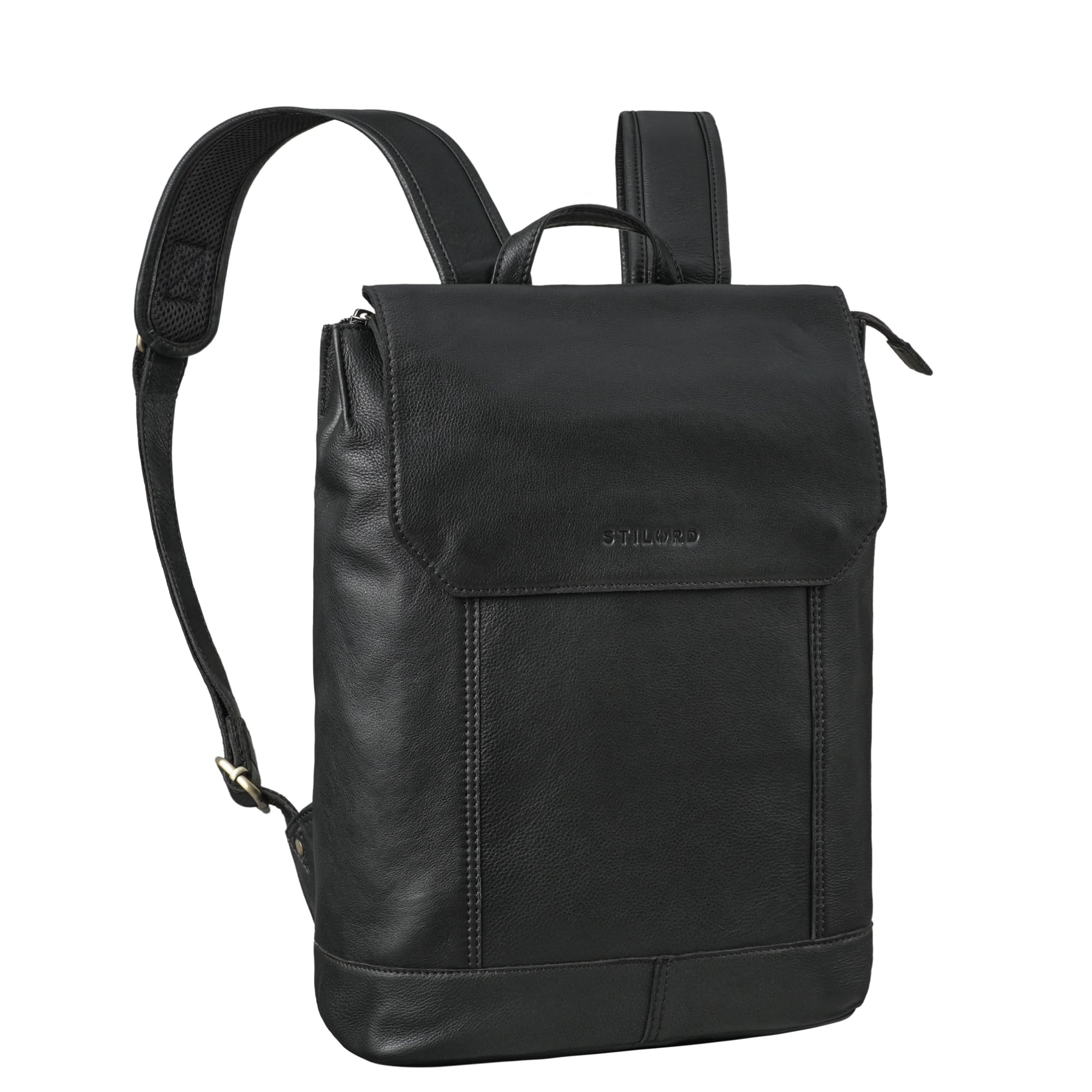 STILORD 'Sage' Vintage Leder-Rucksack für Damen Herren Rucksack Tasche Laptop 13.3 Zoll Echtleder Anti-Diebstahl Backpack für Uni Schule Arbeit
