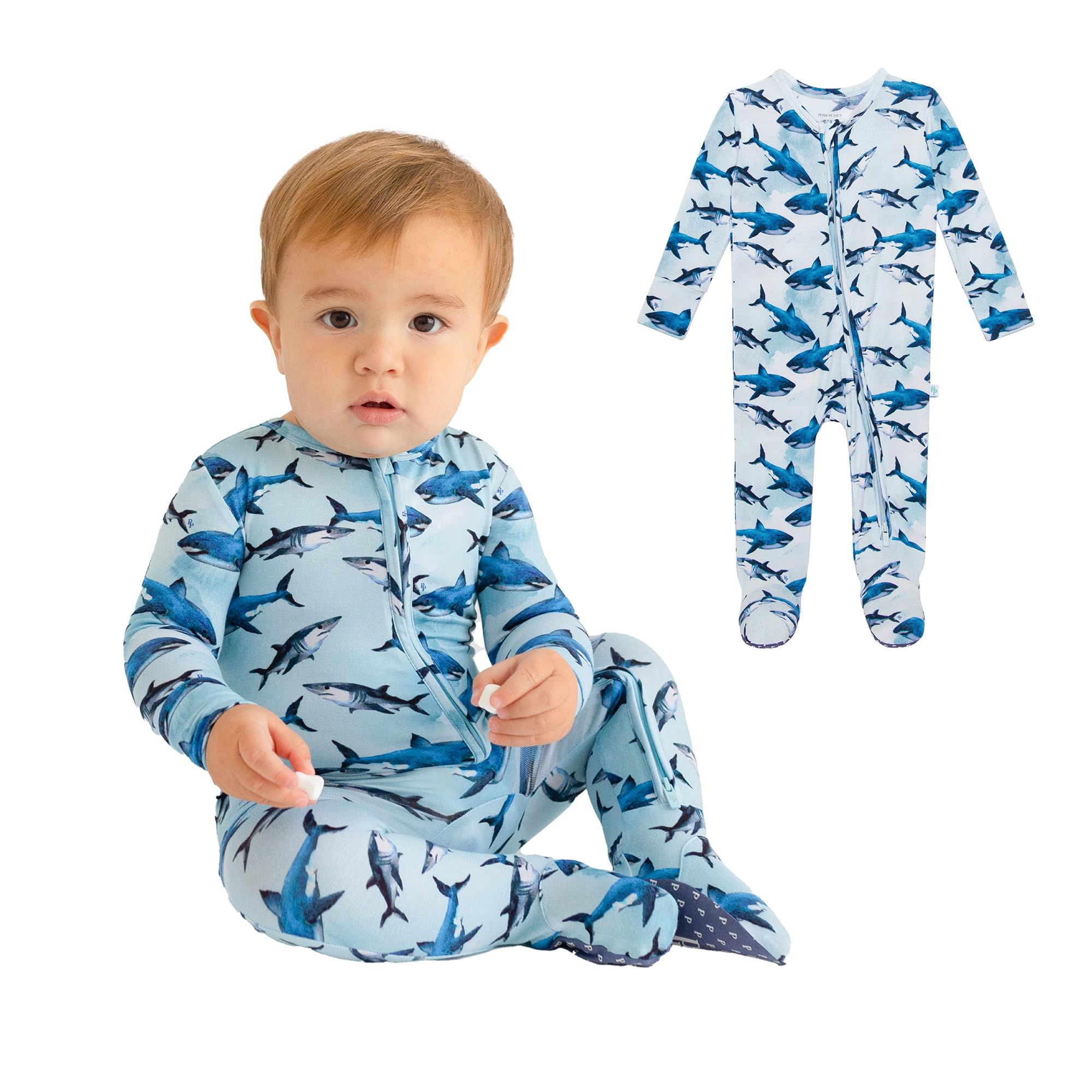 Baby Rompers Pajamas - Newborn Sleepers Boy Clothes - Kids One Piece PJ - Soft Viscose from Bamboo