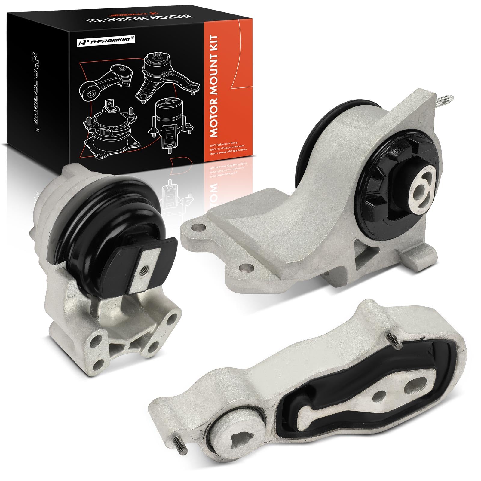 3PC Engine Motor Mount Set For 2008-2011 Ford Focus 2.0L - Transmission & Torque Strut Mounts
