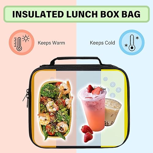 Miniatura 5 de JIRAIKEI Bolsa de almuerzo para niños y niñas bolsa de almuerzo aislada de videojuegos para la escuela el trabajo la oficina viajes picnic