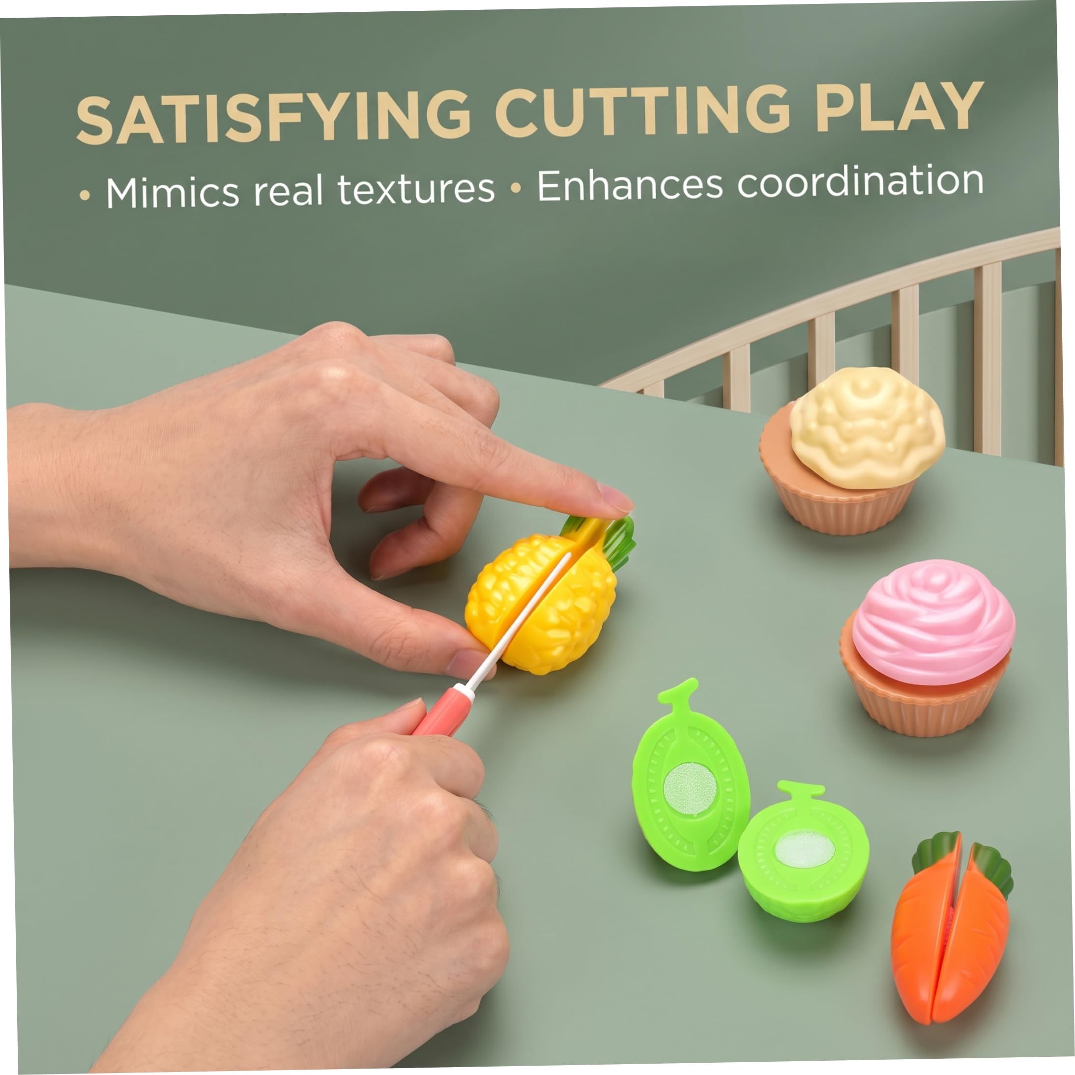 Juego de Fiesta de té, Cesta de Picnic para niños con Juguetes de Comida realistas