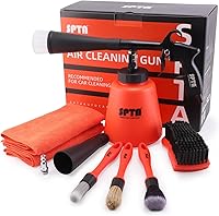 Vista 8 de SPTA Pistola de limpieza de coche de alta presión, pistola de limpieza, kit de lavado interior de coche, pistola de lavado de detalle con girador