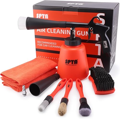Miniatura 8 de SPTA Pistola de limpieza de coche de alta presión, pistola de limpieza, kit de lavado interior de coche, pistola de lavado de detalle con girador