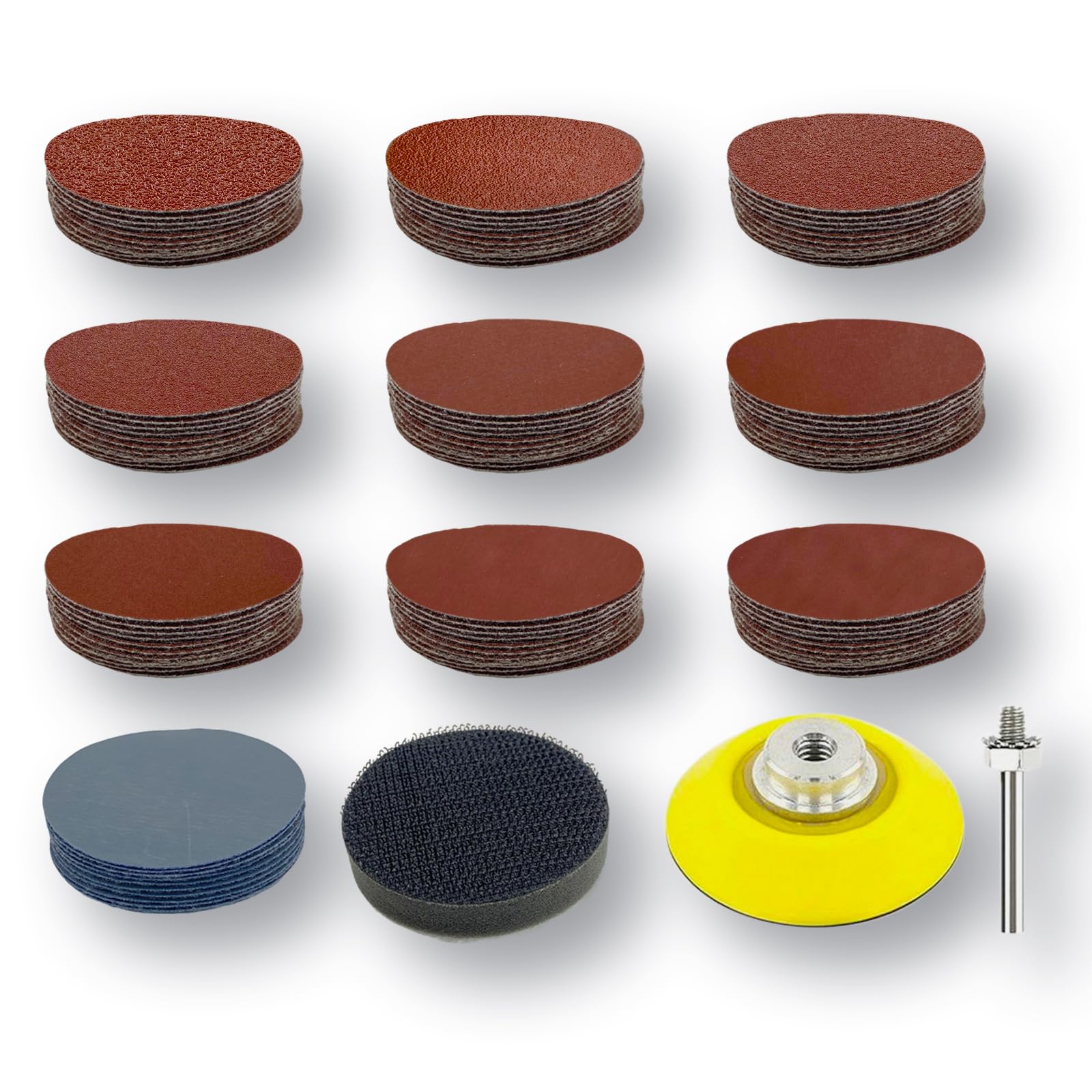 Toowood 200 Stück 50mm Schleifscheiben, Staubarme Haken- und