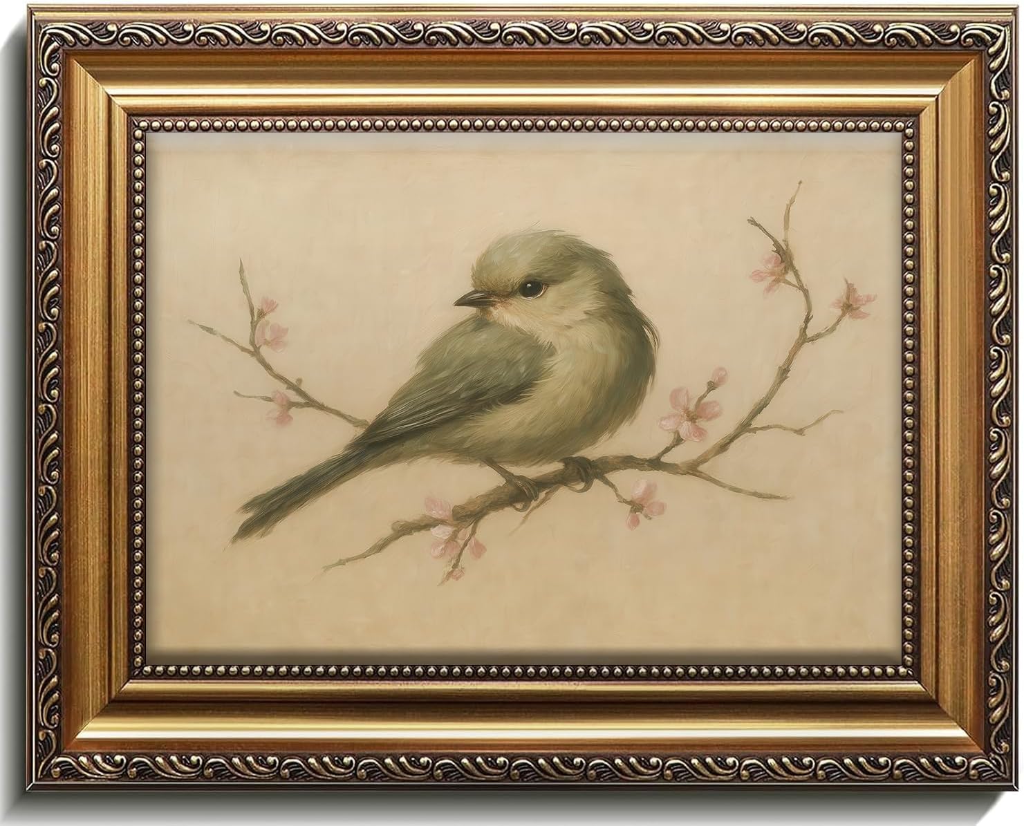 Vintage Framed Wall Art, Hunter And Dog Hunting Canvas Decor, Wildlife Hunter Scene, Classical Fall Countryside Hunting Oil Painting for Living Room Study Office 9x12 Inch