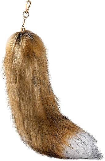 2PCS Therian Tail, Therian, Tail Keychain for Backpack Purse Bag, Charm Key Holder Cosplay Accessories Furry Tails Pendant Soft Plush Decoration