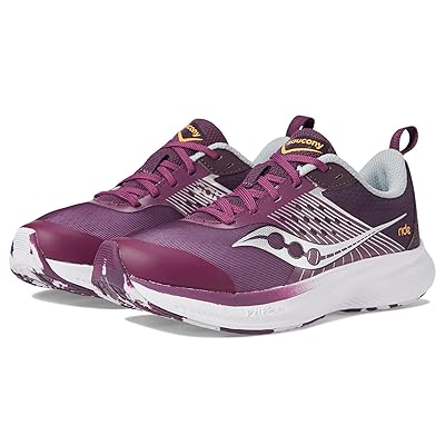 Saucony Kids Ride KDZ (Little Kid/Big Kid) Kids Shoes Plum/White