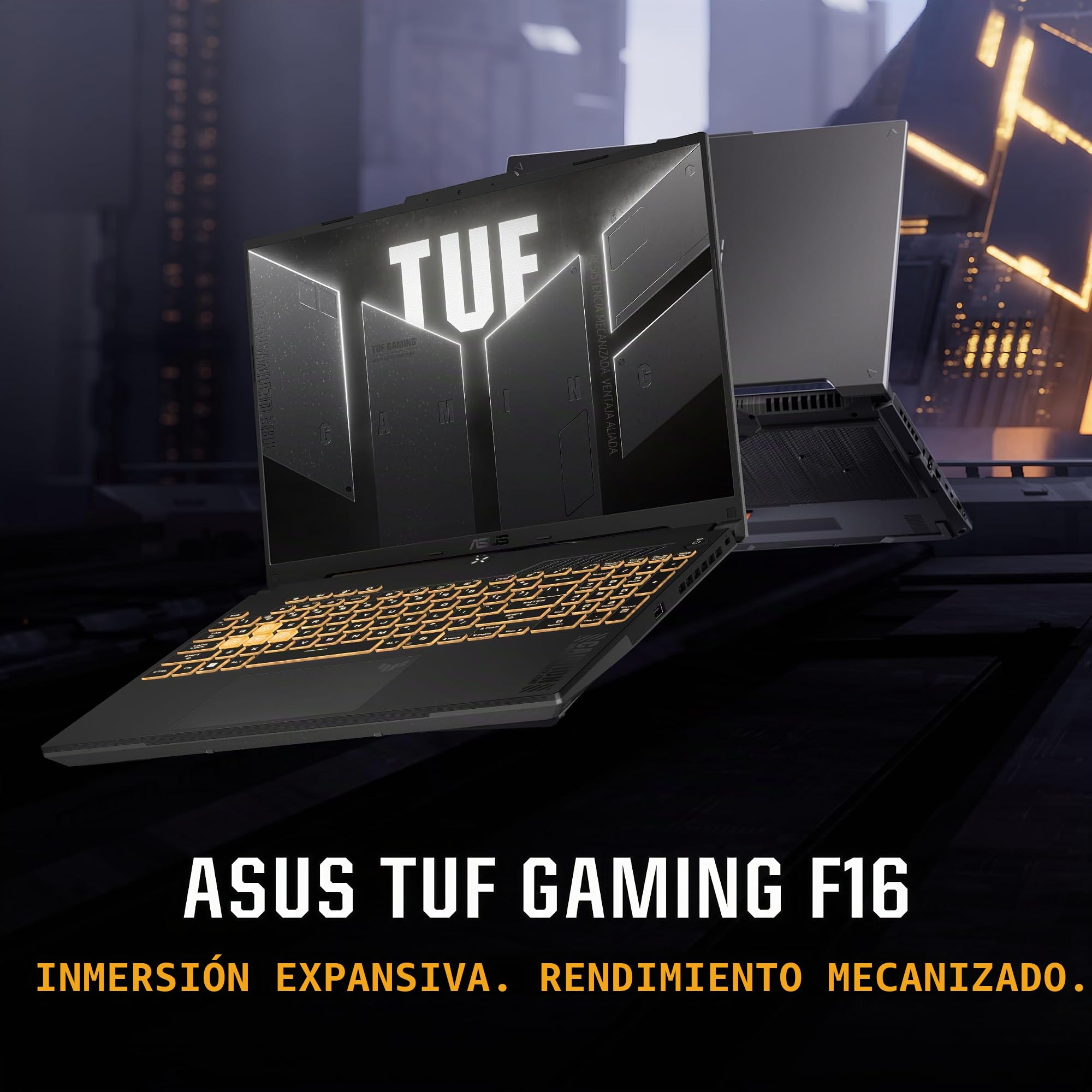 ASUS TUF Gaming F16 - Laptop para juegos, pantalla FHD+ de 40.6 cm, 144Hz, IPS nivel 16:10, Intel Core 5 210H, NVIDIA GeForce RTX 4050, 16GB DDR5, 512GB PCIe Gen4 SSD, Wi-Fi 6, Win11 Home, FX607VU-SS5