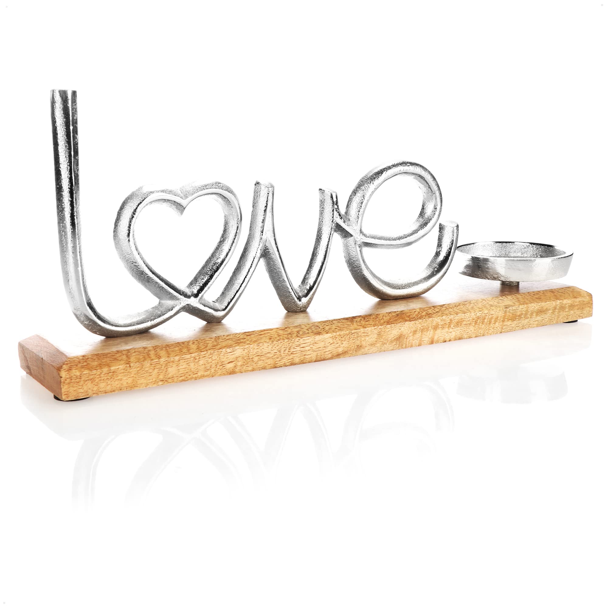 ZZXLOPEZ 4 Pièces Bougeoir, Bougeoirs Vintage Ensemble Avec Palette En Bois Gris Et Galets, Chandelier Photophore Pour Mariage, Dîner Aux Chandelles, Décoration D'Intérieur, Bougeoirs Cadeau Noël