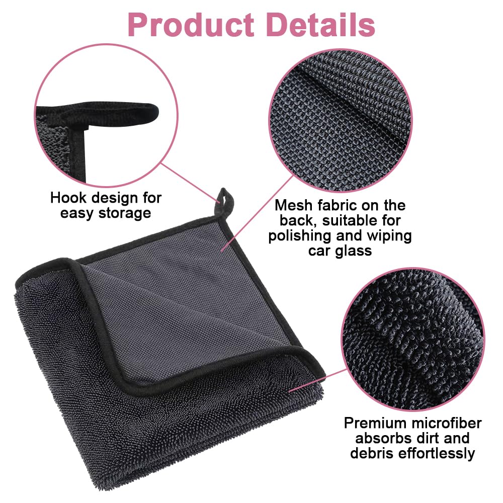 Shiny 10 Panni In Microfibra Fast Dry – 30x30 Cm – Per Auto, Doccia, Moto – Estremamente Assorbenti