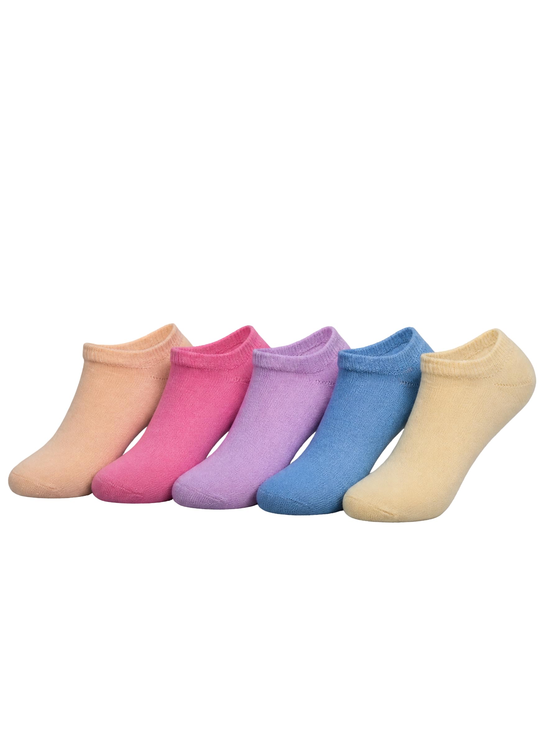 Women Pack of 5 Cotton Blend Patterned Ankle Length Socks, Multicolour, Casual Wear-image-48