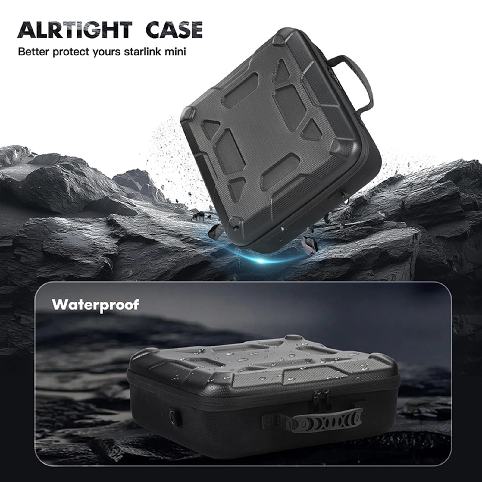 Custodia da trasporto per Starlink Mini, custodia impermeabile antiurto in EVA per accessori Starlink, custodia rigida portatile a tracolla per viaggi, campeggio ed escursionismo