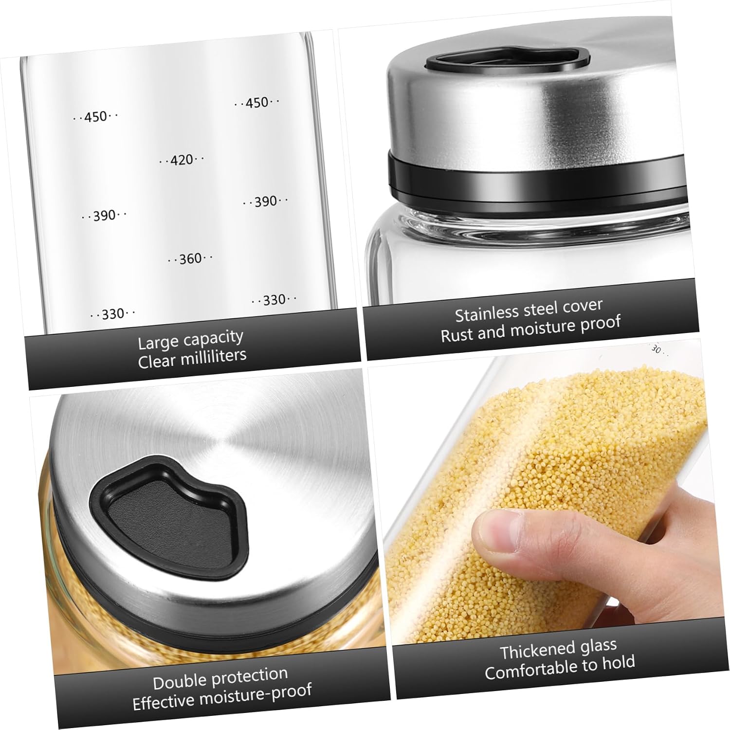 Stainless Steel Dusting Can Salt Pepper Pepper Dispenser Cooking Spice Shaker Lid and Salt