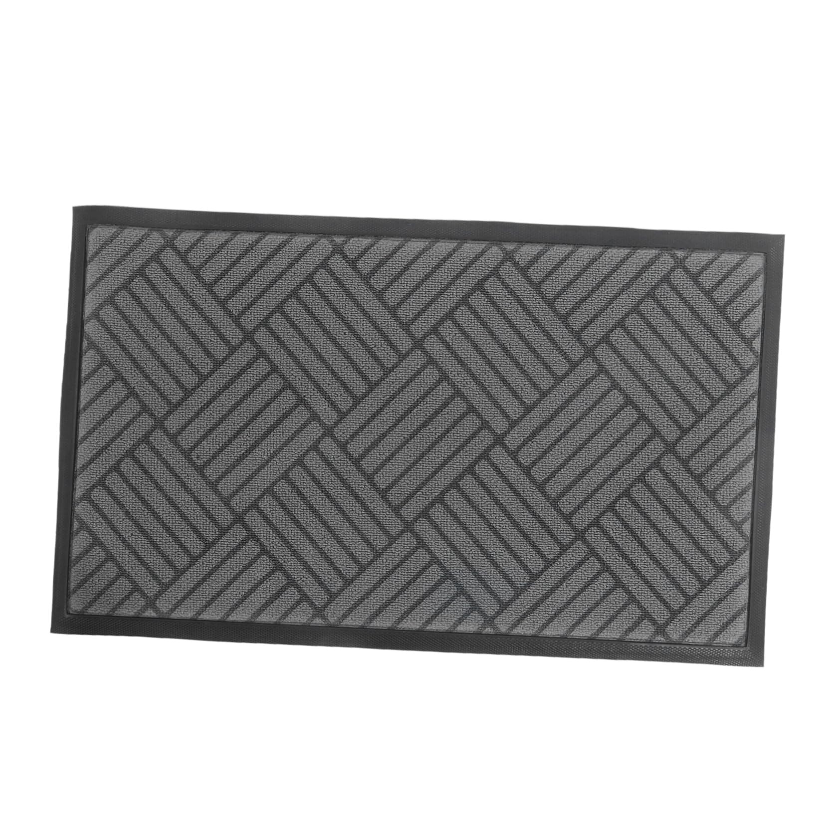 Tapis de sol antidérapant gris en caoutchouc robuste pour entrée Magiclulu