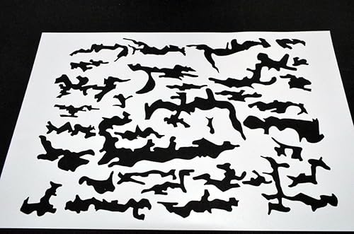 Miniatura 6 de Acid Tactical Paquete de 3 plantillas de pintura en aerosol de vinilo de camuflaje de 9 x 14 pulgadas - Pistola Duracoat (Digital, Multicam,