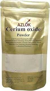 Azlok Cerium Oxide 100GmFor Removing Fine Scratches And Stubborn Dirts., Multicolor, glass cleaning Price In India