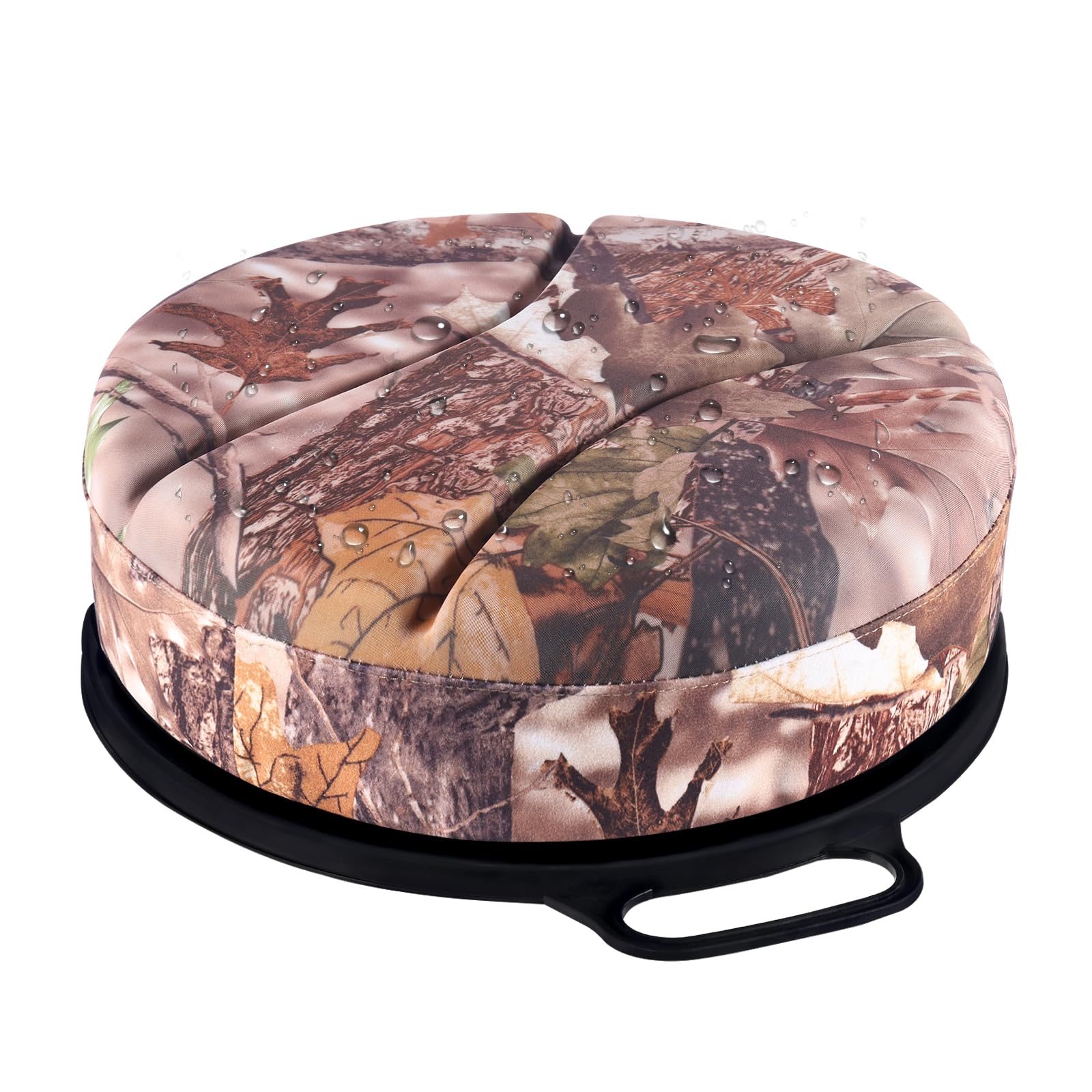 Schalensitz mit 7,6 cm dickem Schaumstoffkissen, 360° drehbarer Eimerdeckelsitz, wasserdicht und geräuschlos, für Taubenjagd, Eisfischen, Baseball, Gartenarbeit und Camping