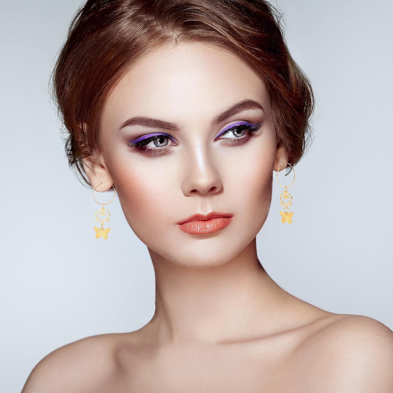 Pndeyo 280pcs Hypoallergenic Earring Beading Hoops, 20mm 25mm 30mm 35mm Round Hoop Earrings Findings, Open Earring Wire Ring Accessories for Jewelry Making- Silver & Gold