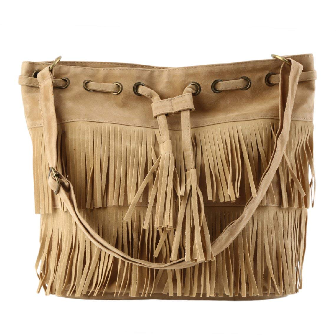 Amazon Suede Fringe Crossbody Bag Zinniaya Women Imitation Suede