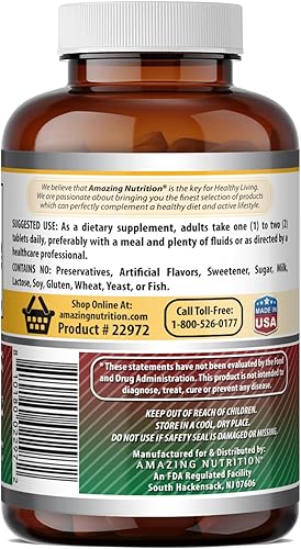 Miniatura 3 de Amazing Formulas Suplemento de hierro como sulfato ferroso | 65 mg | 240 tabletas | Sin OMG | Sin gluten | Fabricado en Estados Unidos