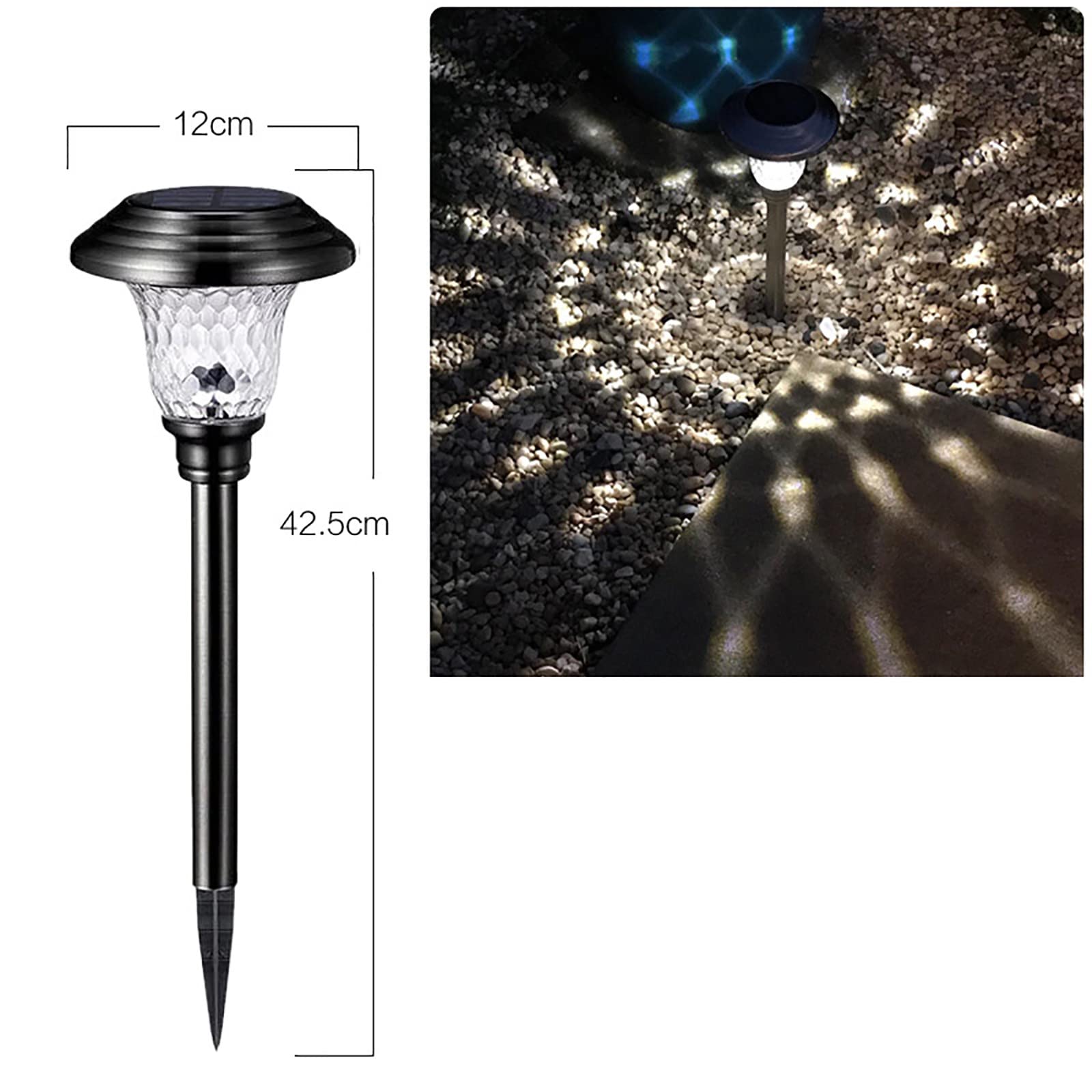 Amazon.co.jp: ガーデン LED ライト、ソーラー ステンレス スチール