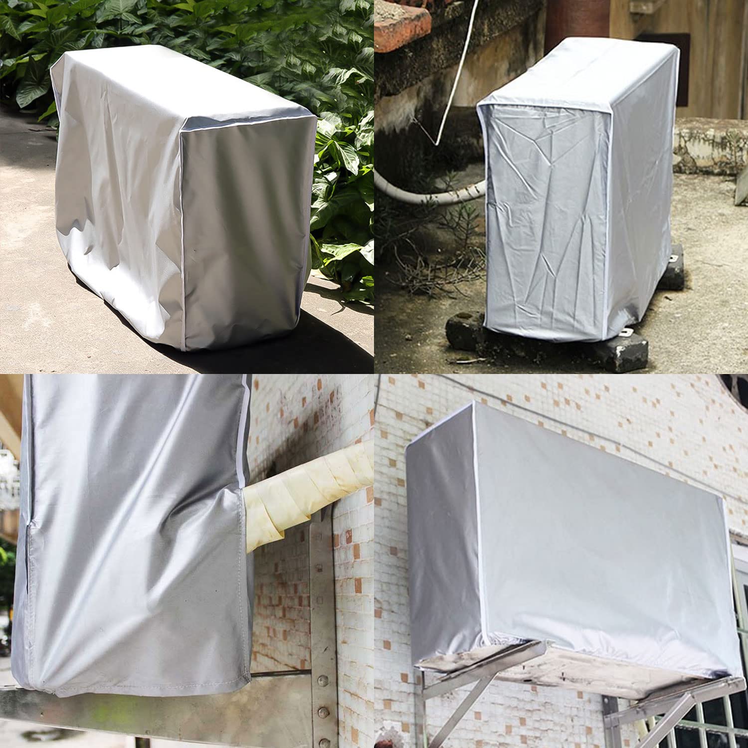 Housse Climatiseur Extérieur Imperméable Anti Poussière 80x28x54cm