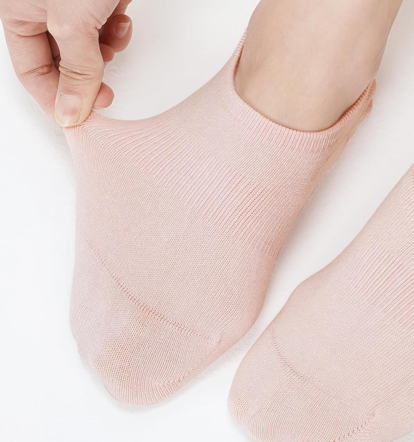 8 pairs No Show Socks for Women Men Non Slip Cotton Low Cut Flat Invisible Casual Socks - Image 2