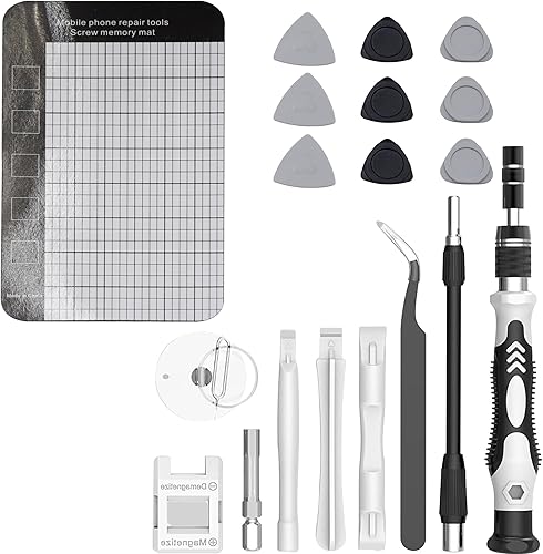 Vista 9 de Juego de destornilladores de precisión, juego de destornilladores pequeños 122 en 1 con 101 puntas magnéticas, kit de herramientas de reparación