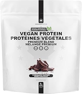 Canadian Protein Vegan Protein Blend Powder 22g of Plant-Based Protein | 2 kg of Chocolate Flavoured Workout Recovery Drink | Contains Pea Protein Isolate, Brown Rice Protein and Hemp Protein