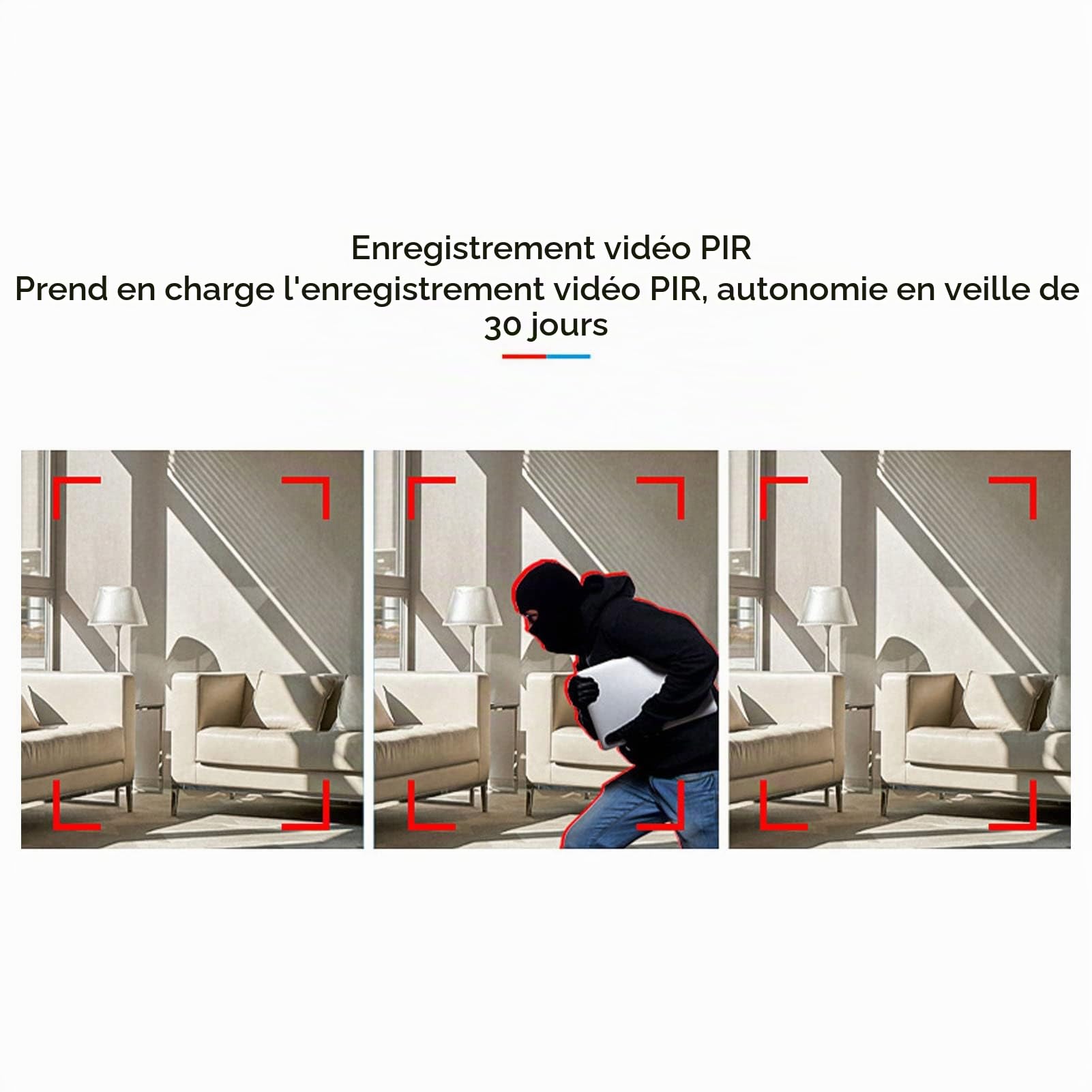 Mini Caméra Portable MD29, Objectif Grand Angle HD 1080p, Nocturne Automatique, Enregistrement Vidéo PIR, Longue Durée de Veille, Support Universel