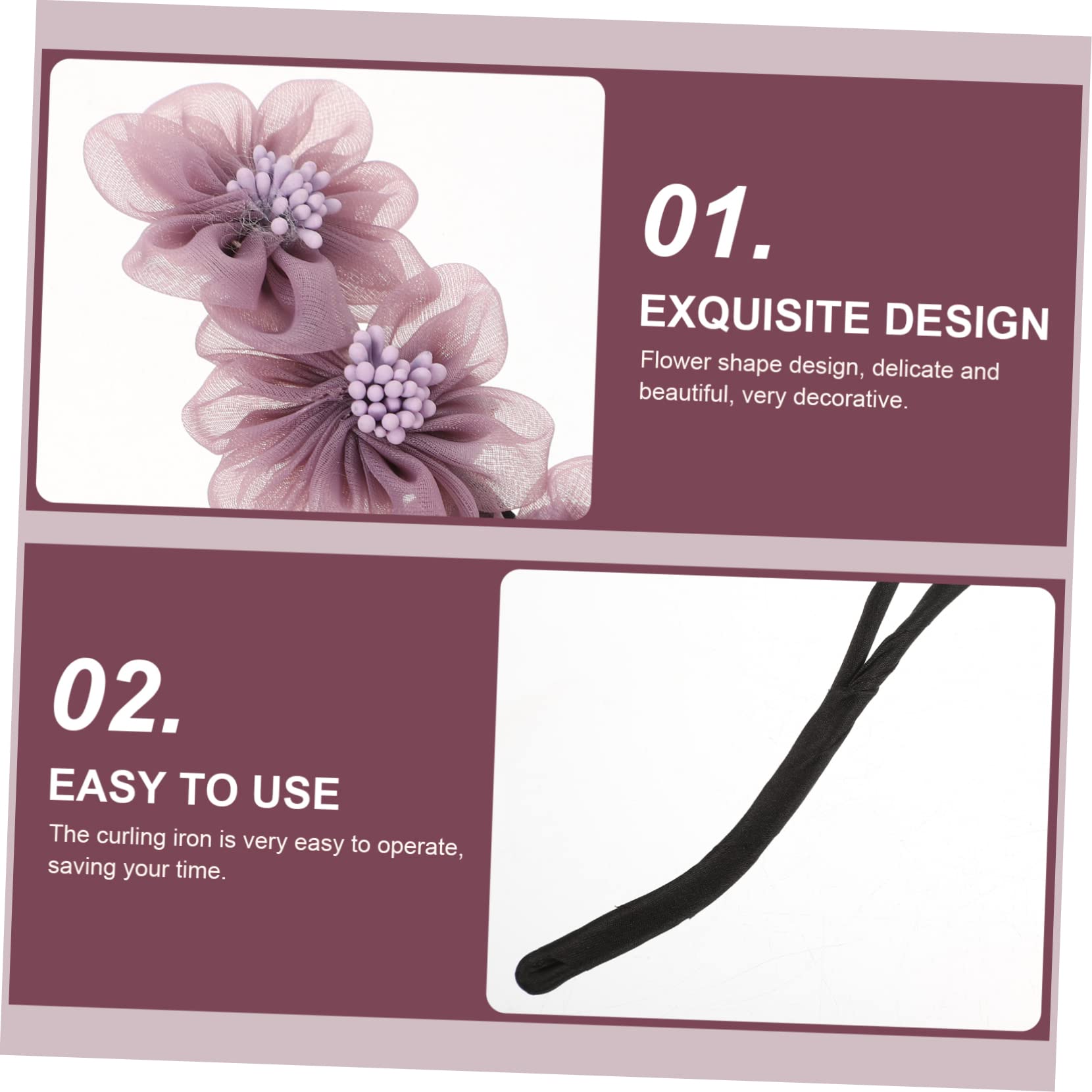 FRCOLOR Juego De 4 Rizadores De Pelo Con Forma De Flor Para Hacer Moños Para Mujeres Y Niñas 3 Unidades X 4