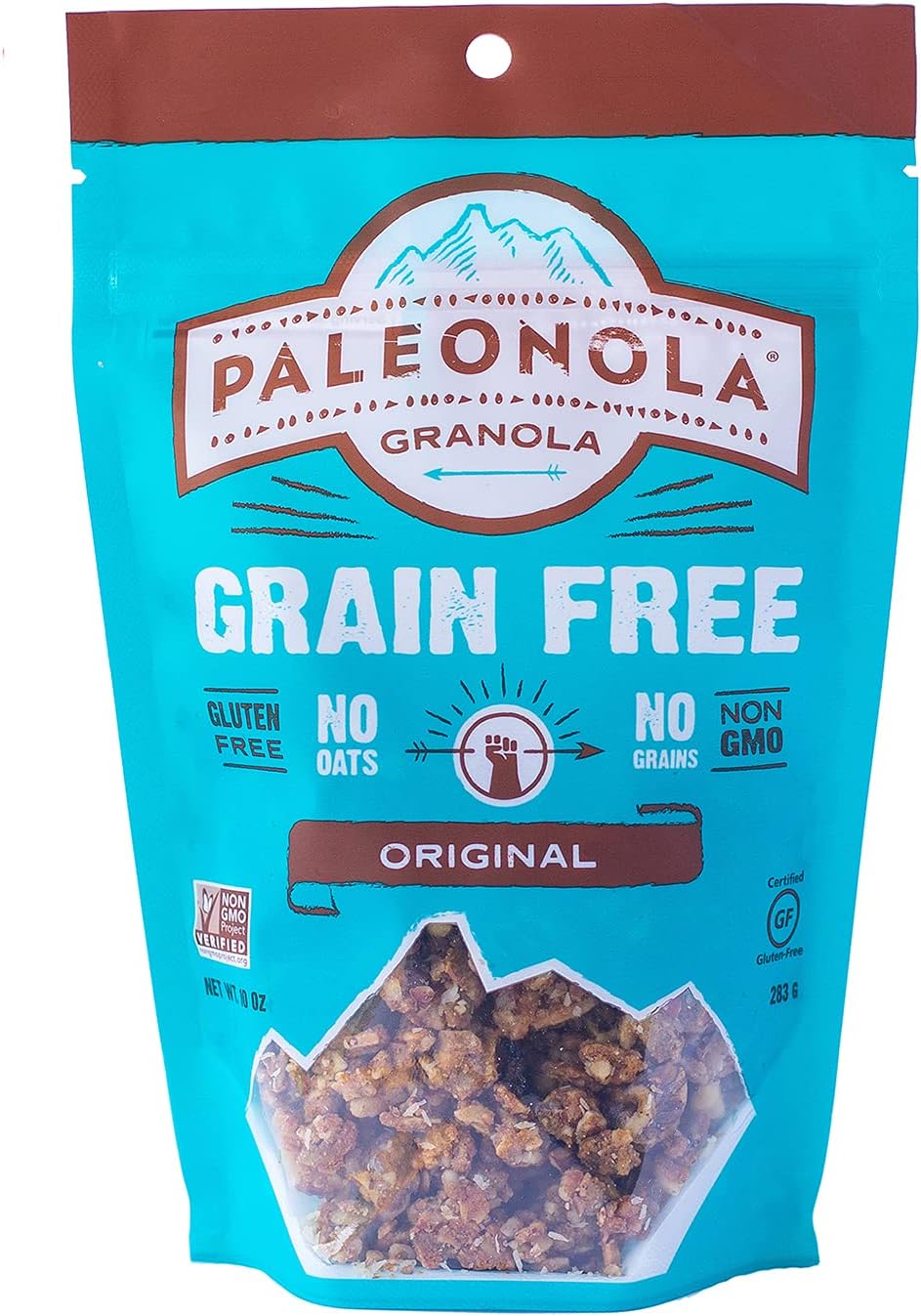 Original Grain Free Granola, 10 Oz Resealable Bag (Pack of 1) - Grainless Protein Paleo Granola Blended with Dried Coconut and Cranberries - Low Carb, Gluten & Dairy Free, Non-GMO Snack