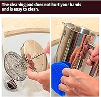 Vista 6 de Cafetera de prensa francesa, prensa de café aislada de acero inoxidable de grado 304 con 2 pantallas adicionales con 1 termómetro, 34 onzas