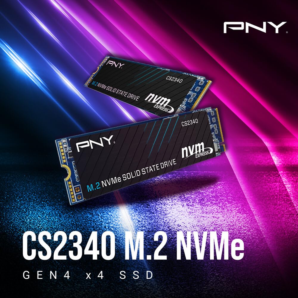 PNY CS2340 Internal SSD M.2 2280 NVMe Gen4x4 1TB M280CS2340-1TB-TB HD4812 - Additional View