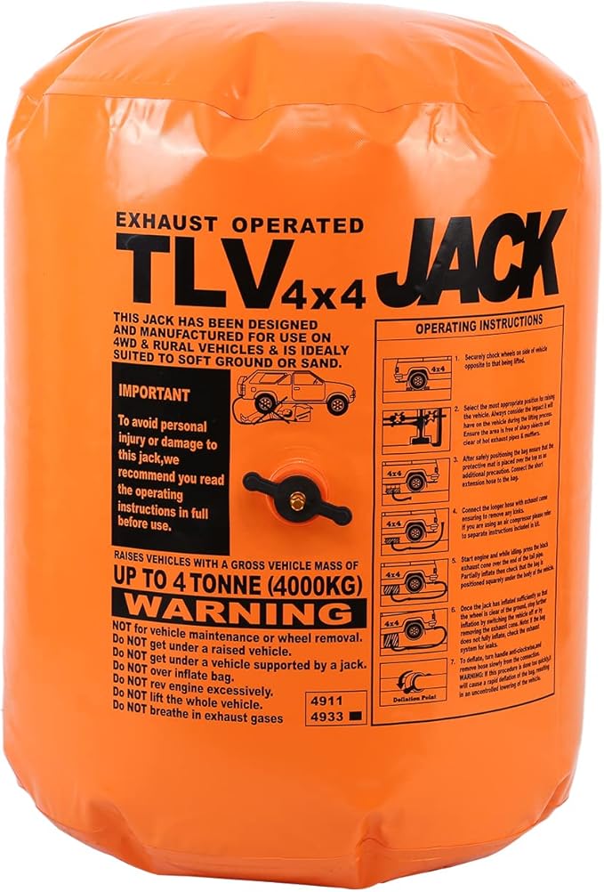 Honhill Orange 4T Exhaust Air Jack and Inflatable Jack Exhaust and Pump