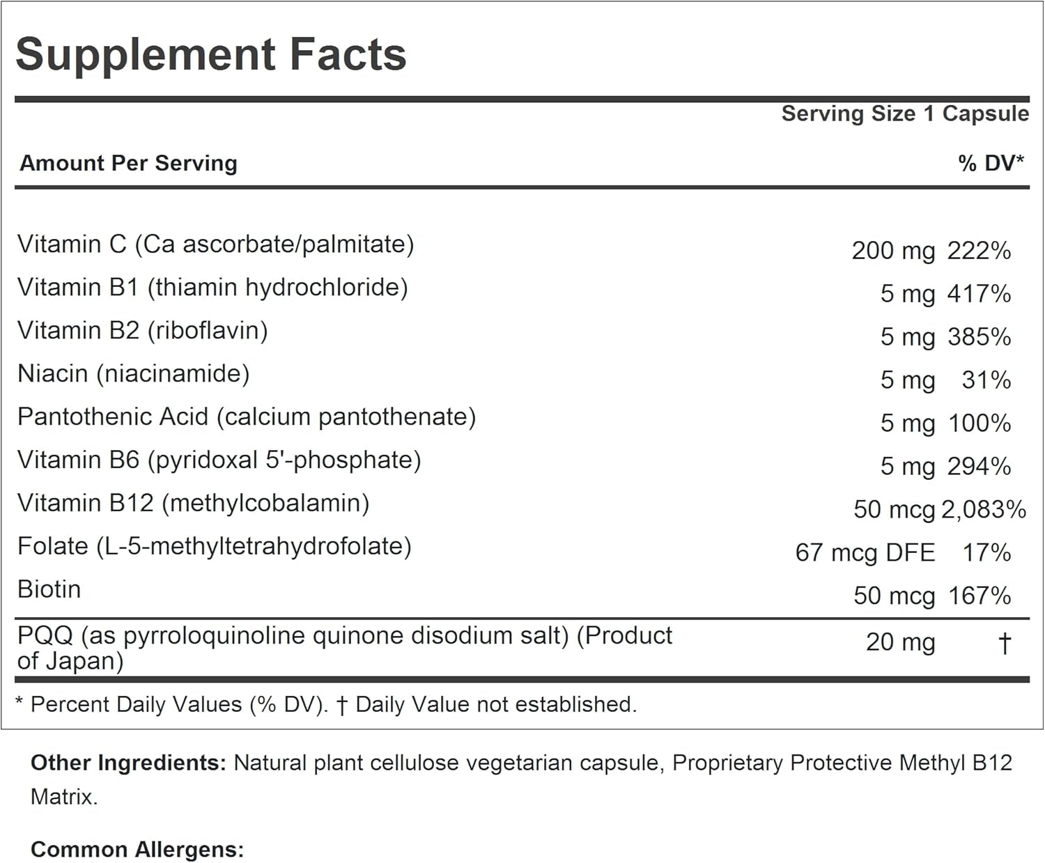 ANDREW LESSMAN PQQ 20mg - 120 Capsules - 20mg Pyrroloquinoline Quinone, Natural Protective Compound Supports Vital Organs, Heart, Brain, Liver, Immune System. Mitochondrial Biogenesis, No Additives