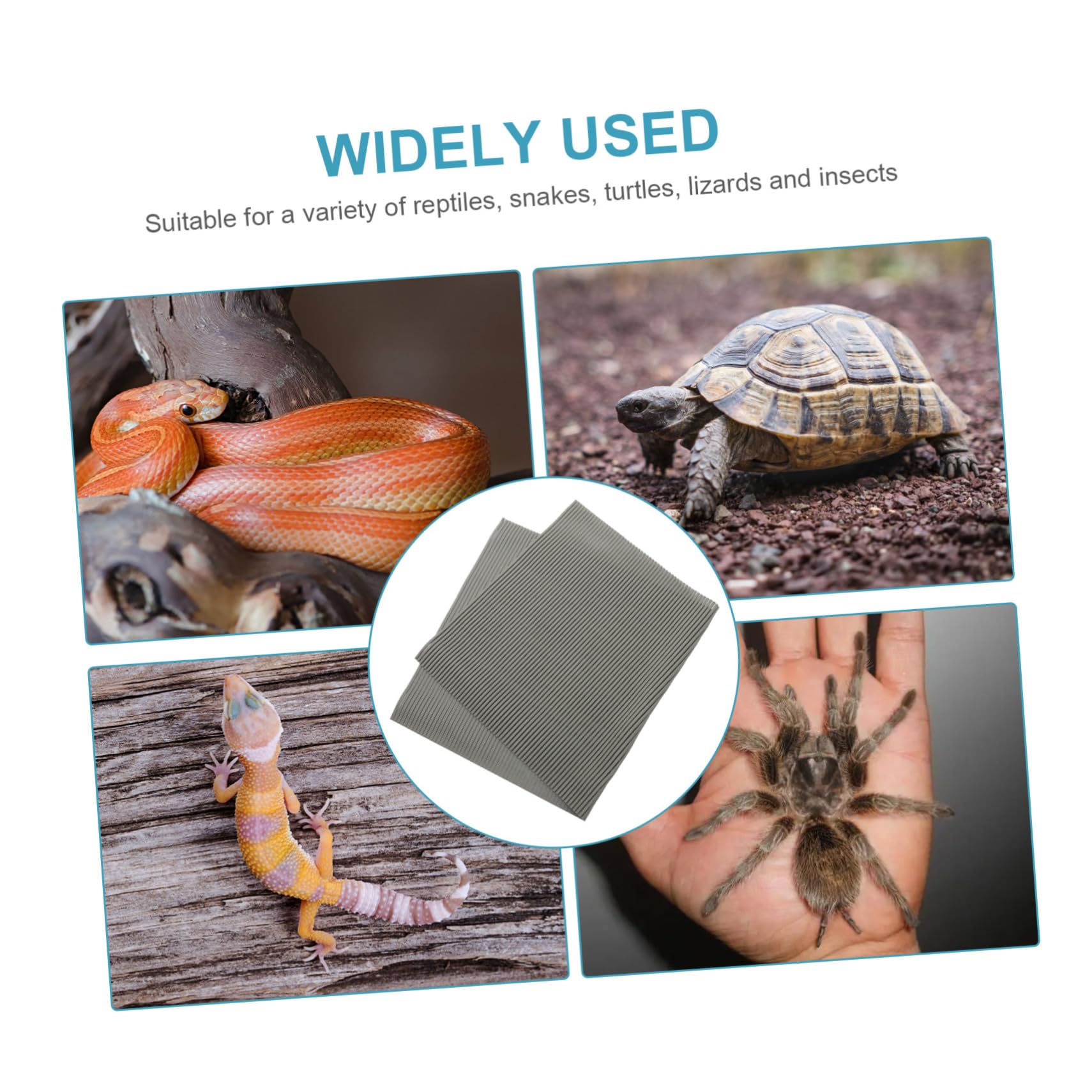 COLLBATH Wiederverwendbare Terrarienunterlage aus Polyester Zuschneidbar Waschbar für Schildkröten und Insekten im Terrarium