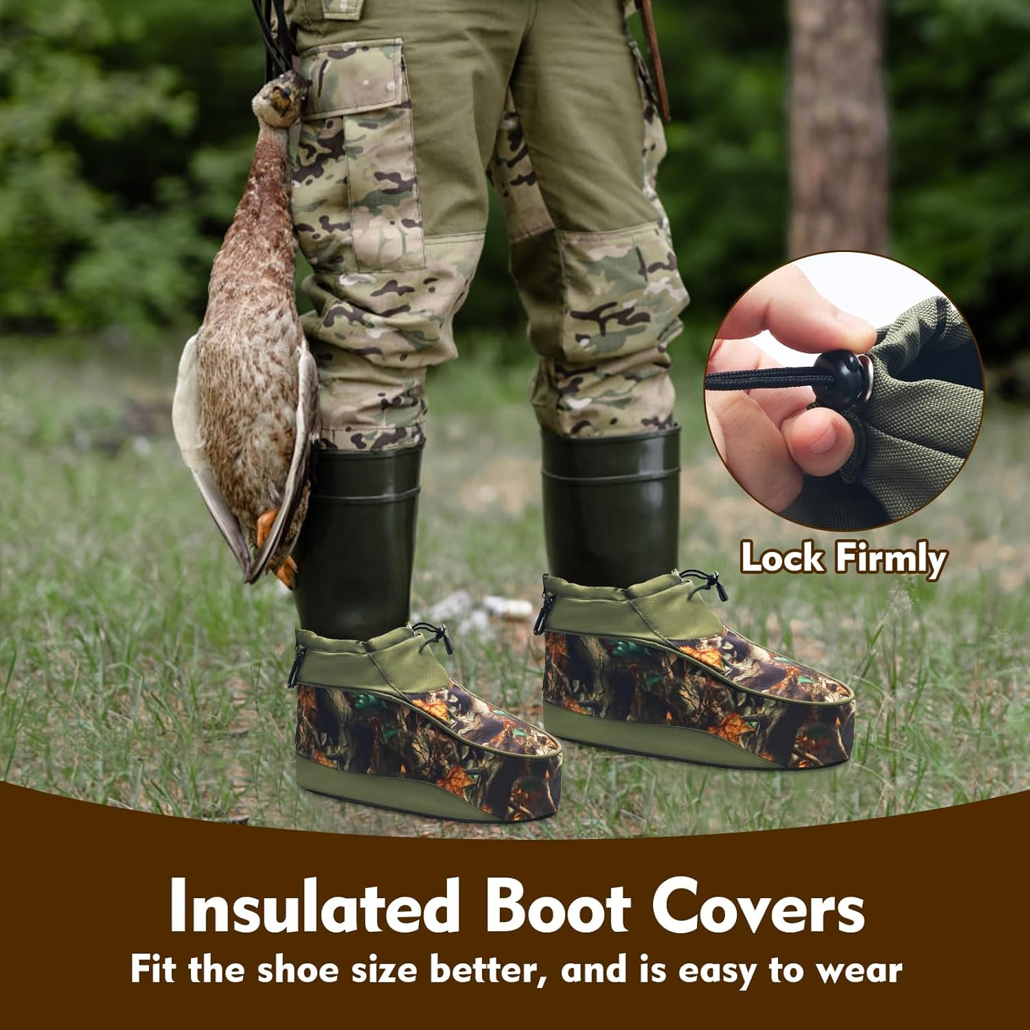 Insulated Boot Cover, Warmth Boot Covers for Hunting Tree Stand/Cold Weather Protection
