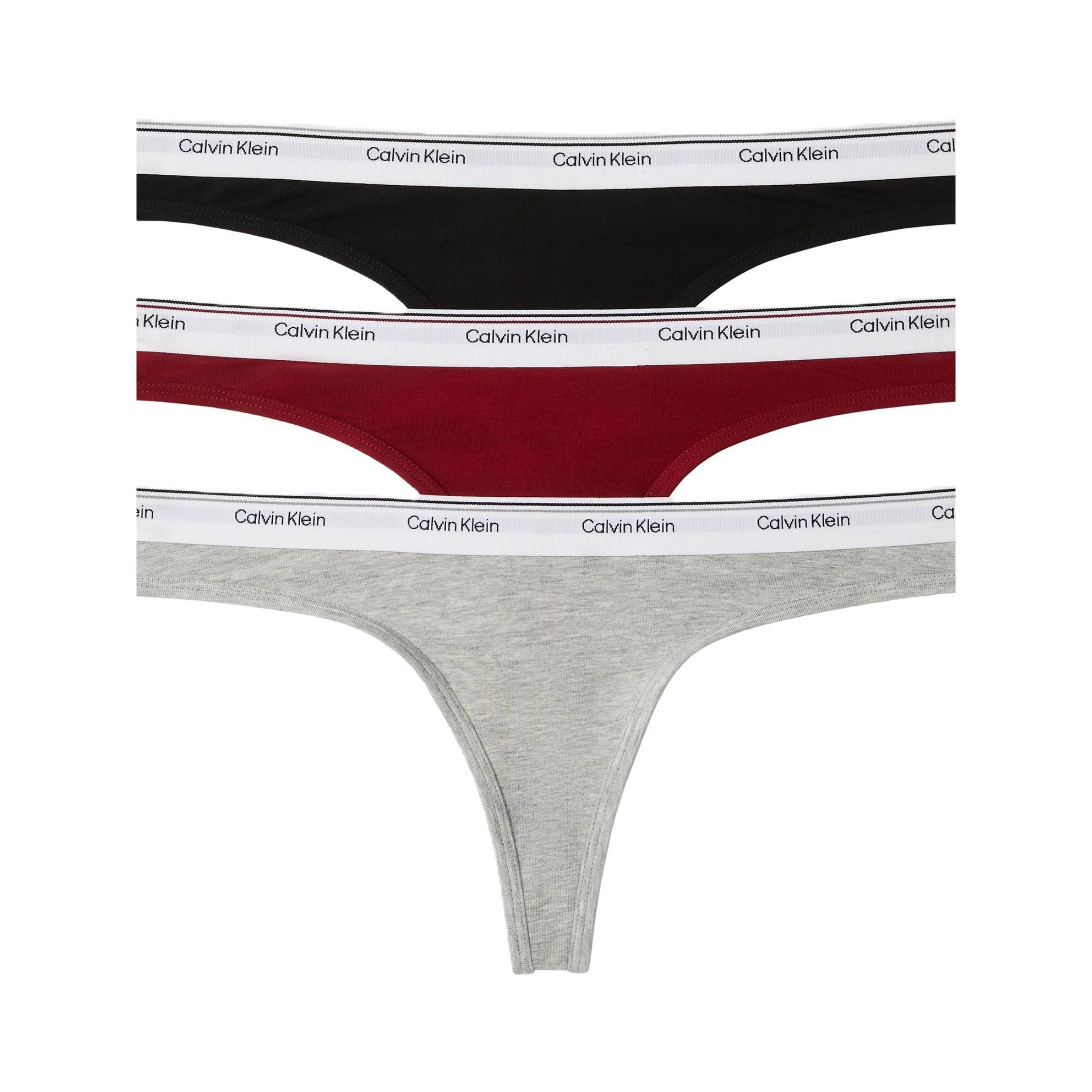 Calvin Klein womens Balance Cotton Stretch Thong Panties 3 Pack