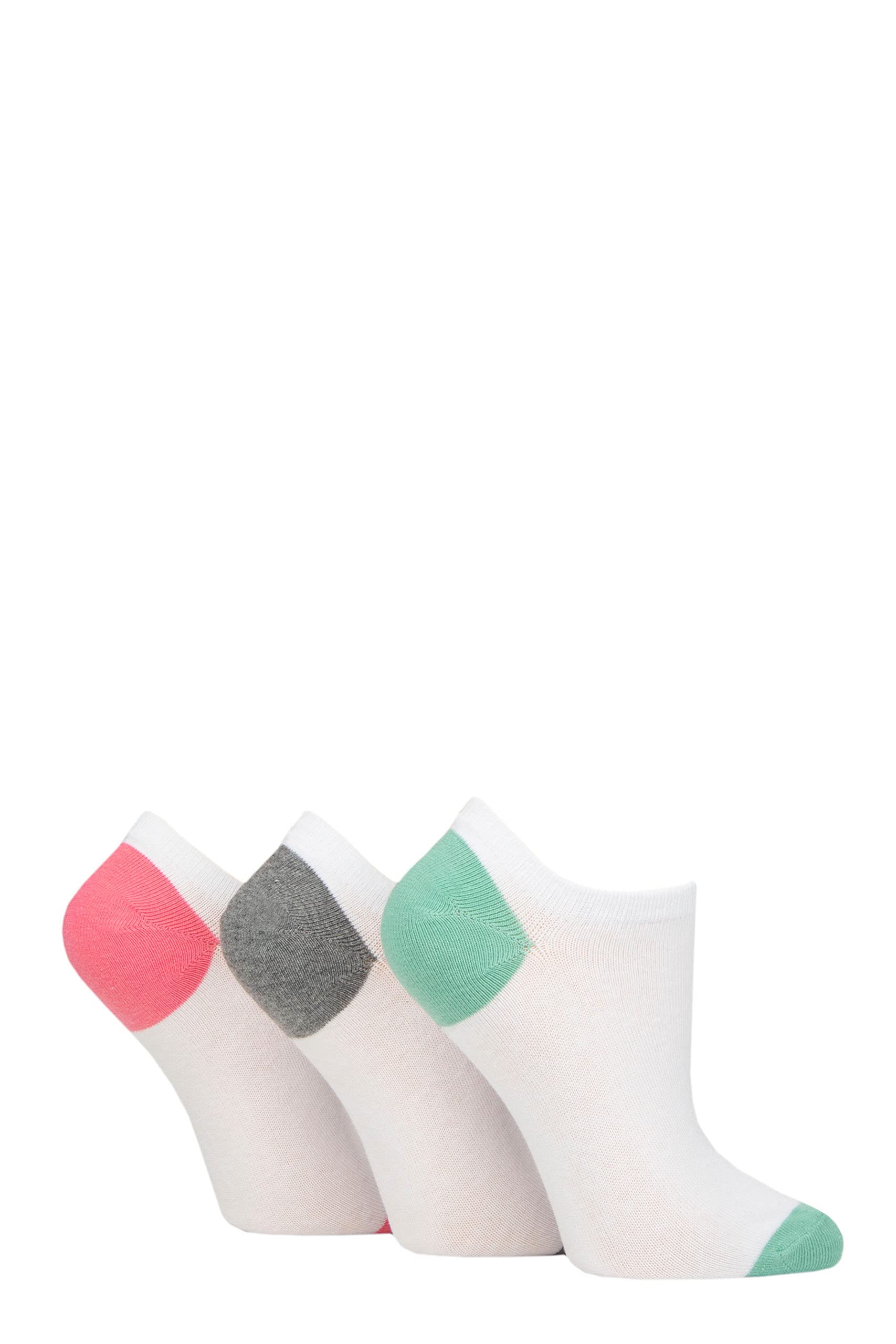 BNWT PRINGLE  Ladies Tipped Low Cut  Trainer Socks    3 Pairs   White   GGP