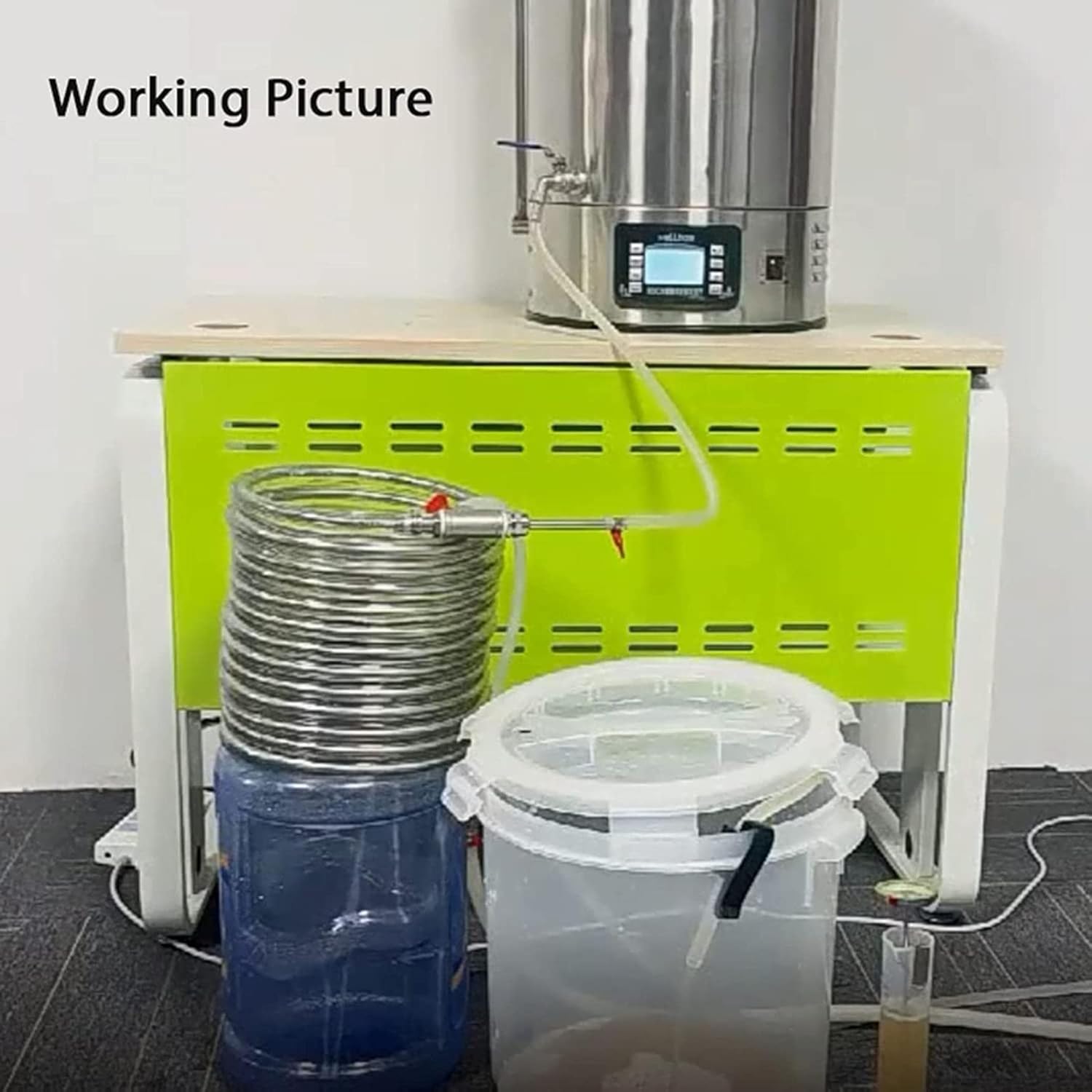 Counterflow Wort Chiller, 3/8'' x 10M Stainless Steel Cooling Tube Heat Exchanger Homebrew Beer Cooler Coil Tube