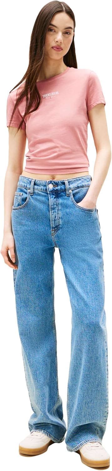 Tommy Jeans Womens Graphic Tee with Printed Logo Design - Image 3