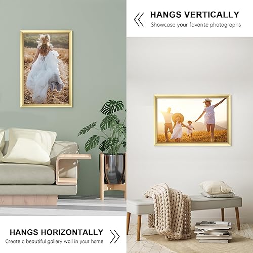 Vista 186 de GULETHUN Marco de fotos de 24 x 36 pulgadas, marco para póster blanco, decoración del hogar, marcos naturales de galería, formato horizontal