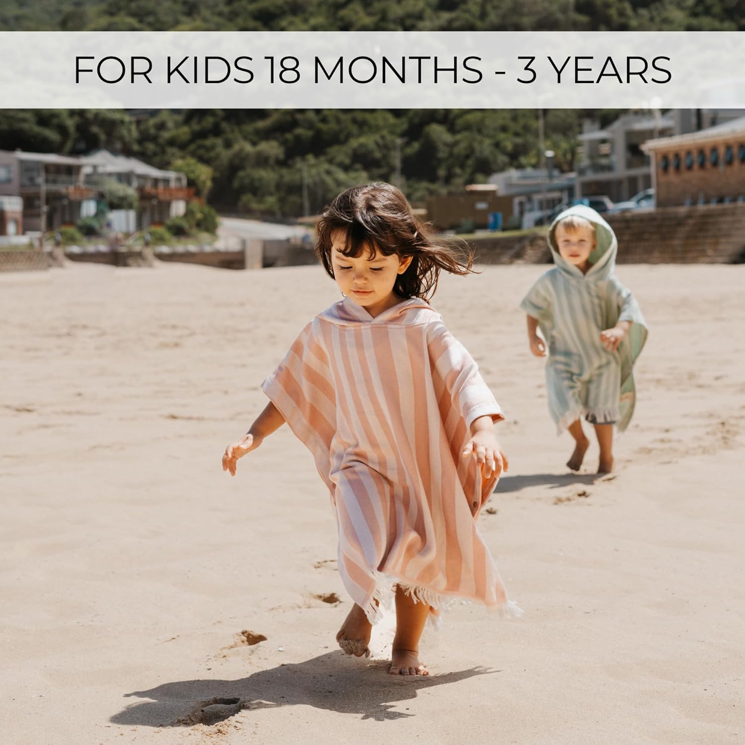 ZICOTO Stylish Hooded Beach Towel for Kids - Extra Soft and Fast Drying Poncho for Toddlers 1-3 Years is Made of Premium Cotton - Perfect Baby Cover Up for Beach Days or Pool and Bath Time Adventures - Image 4