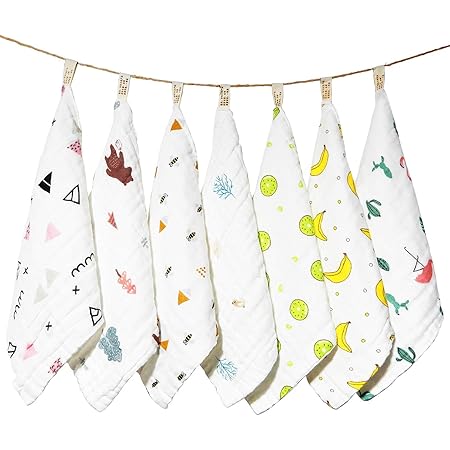 Amazon ガーゼタオル Maveek ガーゼハンカチ ベビービブ 子供用よだれかけ 赤ちゃん おしぼりタオル ６重ガーゼ 綿100 薄手 速乾 7枚セット30 30cm 新生児 出産祝い 女の子 男の子 ガーゼ ガーゼハンカチ ベビー マタニティ 通販