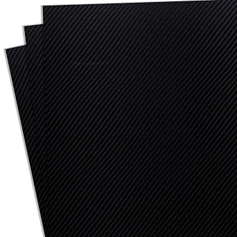 HOLSTEX Thermoform Sheet - Carbon Fiber/Untextured - .060" Gauge - 12in x 12in Sheet - Armor Black - 3 Pack - for Holster Making & Hobby