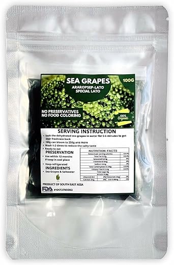 Sea grapes Aropsep-Lato Special Lato 100g - Green Caviar, Dehydrated Seaweed