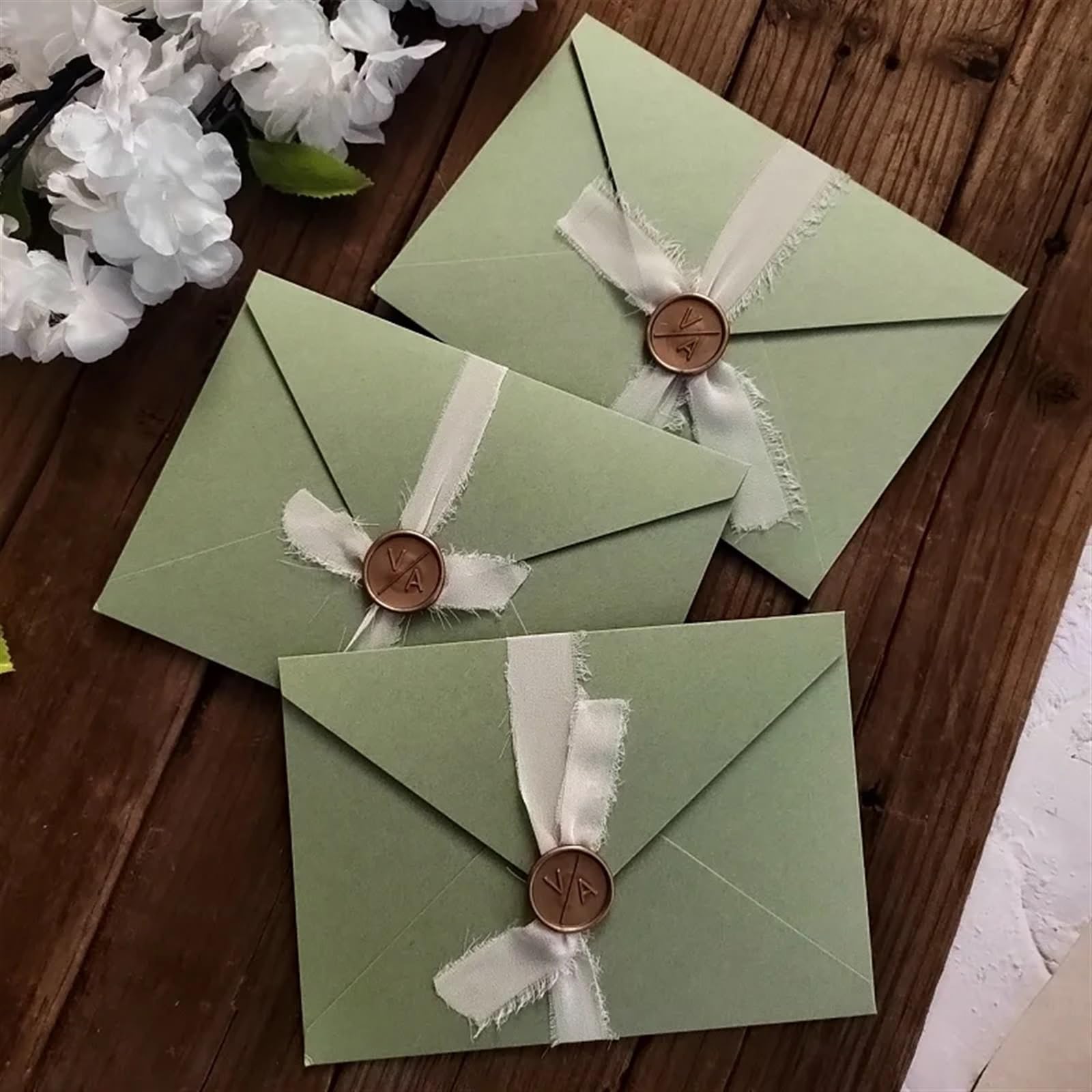 Einladungskarten Hochzeit 50 Stück grüne Umschläge for Hochzeitseinladungskarten