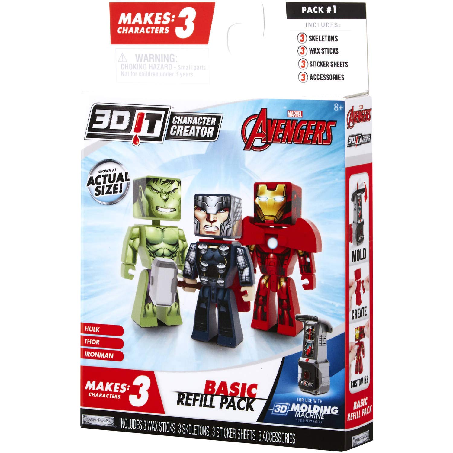 3D IT Character Creator Molding Machine With Bonus Avengers Refill Pack
